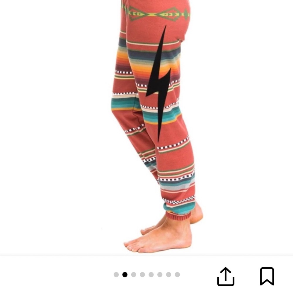 Aviator Nation Tulum Lightning Bolt Sweatpants size Medium